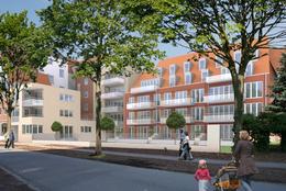 dominus-wohnbau Neubau von Wohnungen an der Promenade, Münster - Ansicht Promenade dominus-wohnbau Neubau von Wohnungen an der Promenade, Münster